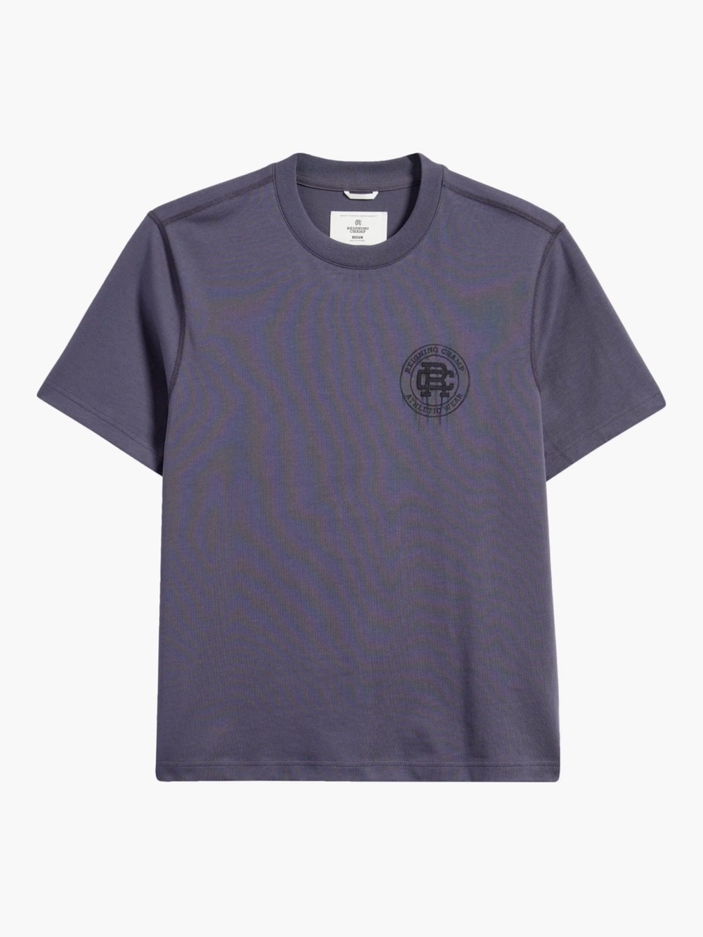 Reigning Champ size XL - Men's Crew Neck Graphic T-Shirt in Slate